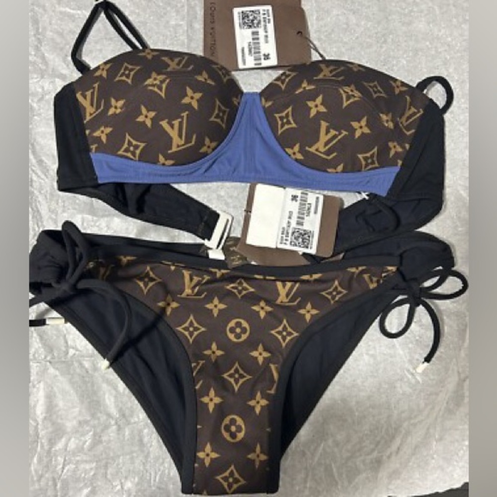 ISO Vuitton Black and Brown Monogram Bikini